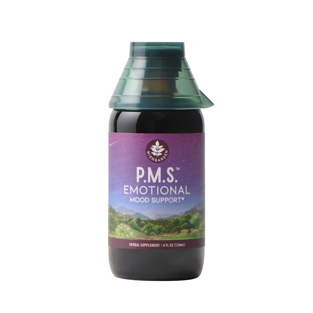 WishGarden Herbs PMS Emocjonalne dla kobiet - Ziołowy PMS Suplement Wsparcia dla kobiet z Vitex Berry & Blue Vervain, PMS Mood Swing Relief & PMDD Suplement Ulgi, Wsparcie emocjonalne podczas PMS, 4oz