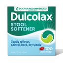 Dulcolax Stool Softener Laxative Liquid żel Kapsułki, Delikatne zaparcia Relief dla twardych, suchych narzędzi, Docusate Sodu 100 mg, 100 Count