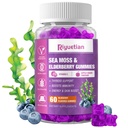 Sea Moss Gummies & Elderberry - Witamina C + Cynk - Siła immunologiczna i Tyroid Wsparcie Booster Gummy Bears dla dzieci i dorosłych - 60 Naturalne Seamoss Gummies