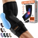 DR. BRACE ® Elite Elbow Brace Support, Support Support, Support Repression Elbow z Żel Pad dla Golfer, Łuk tenisowy i Tendonitis Leczenie i ulga bólowa 2024 (czarny, duży)
