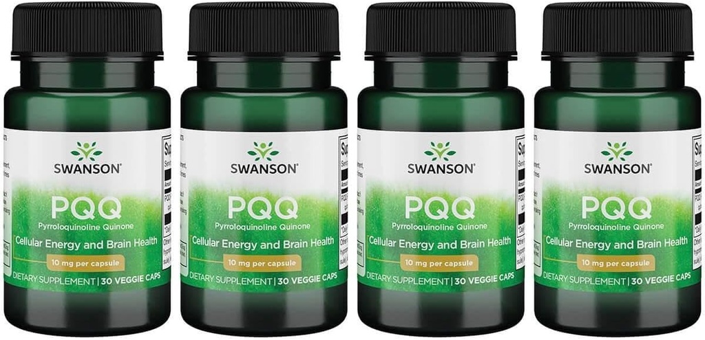 Swanson Pqq Pyrrolochinolina Quinone 10 mg 30 Vegan Caps (4 opakowania)