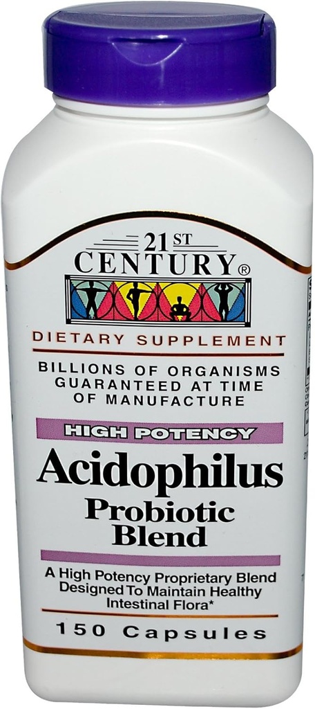 21 wiek, Acidophilus, Mieszanka probiotyczna, 150 kapsułek