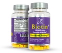 JE Natural Biotin Hair Skin and Nails Witaminy, Witamina C, Biotin i Kolagen Suplementy, które sprawiają, że włosy rosną szybciej i dłużej, dla wszystkich wieków, 60 Kapsułki Biotin 20000mcg Maksymalna wytrzymałość.