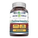 Amazing Supples Choline & Inositol 500 Mg Supplement Equipment 124; Kapsułki Equipment 124; Non-GMO Equipment 124; Gluten- Free Equipment 124; Made in USA (1 Pack Equipment 124; 100 Count)