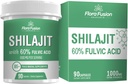 SHILAJIT kapsułki 1000mg - Himalayan Shilajit z kwasem Fulvic - Shilajit Suplement z ekstraktów ziołowych - Shilajit Suplement Capsules- Shilajit dla mężczyzn i kobiet - 90 Kapsułki