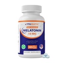 Melatonina Vitamatic 10 mg szybko rozpuszczalne tabletki - Quick- Rozpuszczające suplement wsparcia snu dla dorosłych - wegetariańskie, Non- GMO & Gluten- Free Natural Berry Flavor - 365 Tabletki