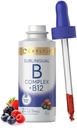 Carlyle Podjęzykowy kompleks witaminy B 124; z B12 XI124; 2 Fl Oz XI124; Berry Flavor XI124; Wegetariański, Non-GMO i gluten suplement wolny
