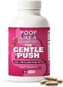 Poop Jak Champion Zaparcia Relief Kapsułki - Acai, Pyllium Husk, Ginger Root, Chlorella, Mieszanka prebiotyczna, 60 Kapsułki, Wspiera ruch bydła, Promotes Gut suplement zdrowia