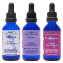 Eidon jonowe minerały ciekłe Silica, Cynk, & Magnezu Drops Variety Pack - Silica, Cynk, & Magnezu Suplementy, All- Naturalne minerały śladowe, Brak konserwantów lub dodatków - 2 oz, Opakowanie po 3