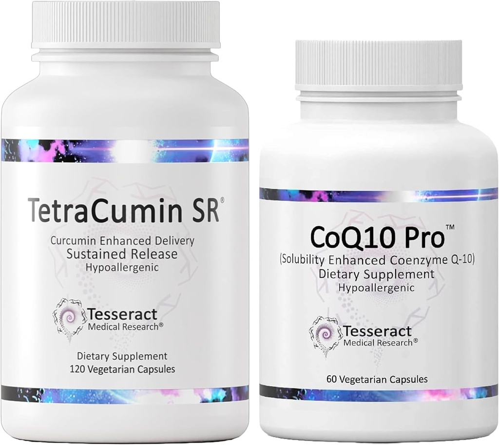 Tesseract Medical Research Body Repair with Vitality Boost, Joint Supplement, Trwałe uwalnianie i Koenzym Q10 Suplement przeciwutleniający dla optymalnego zdrowia