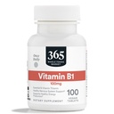 365 by Whole Foods Market, Witamina B1 100mg, Wegan, 100 tabletek