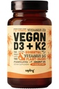 Wegańska witamina D3 + K2 Suplement z MCT Oil from Coconut - 4000 IU Witamina D i 100mcg Witamina K2 jako Mk7 - Wchłanianie wapnia, Siła kości i Wsparcie dla zdrowia immunologicznego * - 60 Softgels