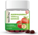 Nature 's Key Upgradted 2.0 Gummies Ashwagandha, 3000mg Extra Potency Ashwagandha Suplement Adresat 124; z witaminą D2, balsam cytrynowy, & Czarny Pieprz Reasoned for Stress Relief and Good Sleep (60 Count, Pack of 1)