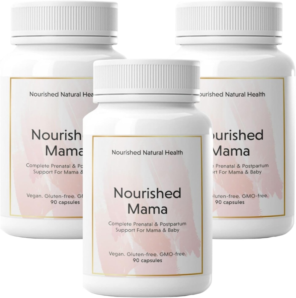 Uszkodzona mama Prenatal Multi Witamina - Wegan Multivitamina do prekoncepcji, Ciąża, Poporodowe i Karmienie piersią Wsparcie - Wolna od żelaza z Methylled Folate & Wysoka dawka Cholina - 270 Kapsułki