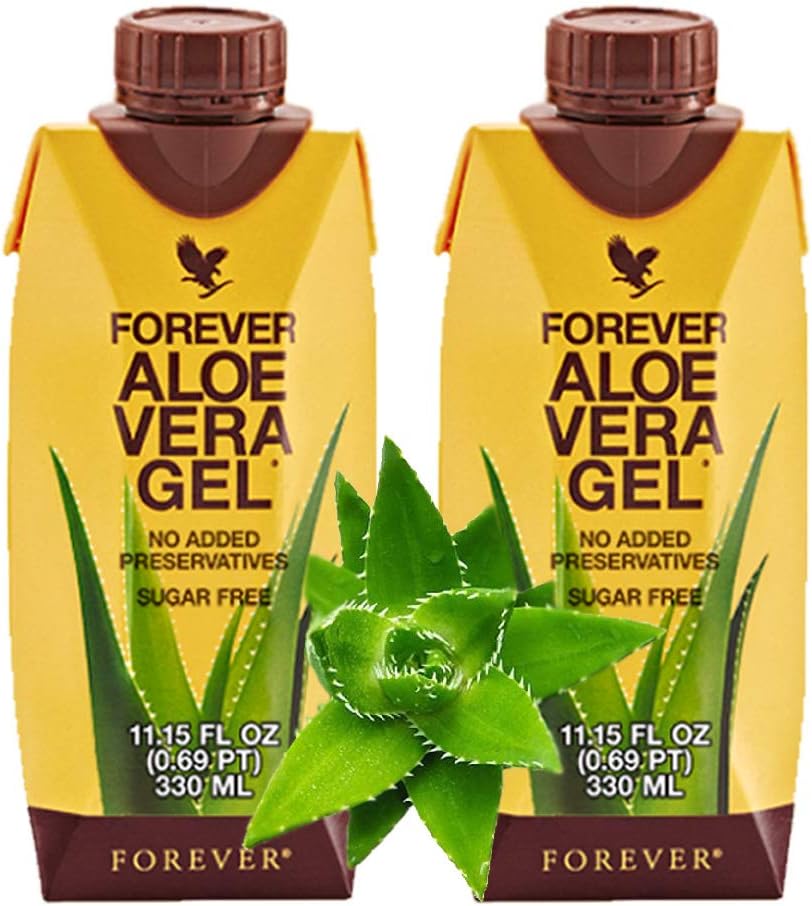 Forever Living Aloe Vera Gel ® Minis (330ml / 11.15oz Each) 99,7% Pure Inner Leaf Aloe Vera Gel, No Added Conservatives. Wolne od glutenu (opakowanie po 2)