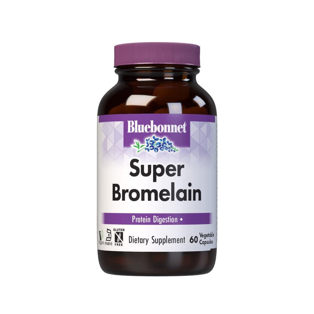 BlueBonnet Super Bromelain Kapsułki wegetariańskie, 500 mg, 60 Hrabia