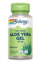 SOLARAY Aloe Vera Gel Concentrat 200X - odpowiednik 2000mg Fresh Gel, Aloe Vera Kapsułki z Ginger, Peppermint i Pietruszka, Herbal Wellness Support, Wegan, Non-GMO, 60- Day Guarantee, 100 Sługi