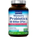 Wewnętrzna witalność Probiotyki dla kobiet, 50 Miliard CFU, 17 Proven Strains, 60 Veggie Caps, Spreparowane Prebiotyki i ekstrakt żurawinowy, Non-GMO, Wspiera Vaginal, Digestive i immunologicznego zdrowia
