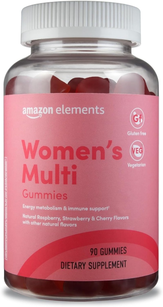 Elementy - Dorosłe kobiety 's Organic Multivitamin, 90 Gummies (30 porcji), Wegetarianin, Gluten Free (wcześniej Revly)
