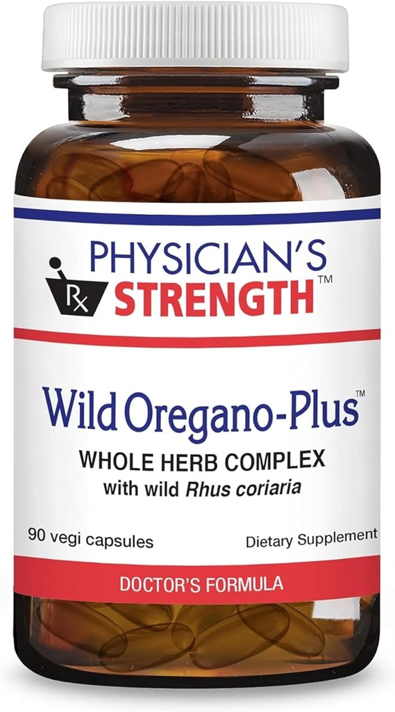 Siła lekarza Wild Oregano- Plus - 90 Kapsułki - Wspiera zdrowy system immunologiczny, trawienie i kości i połączenia - Non-GMO - 90 Służenie