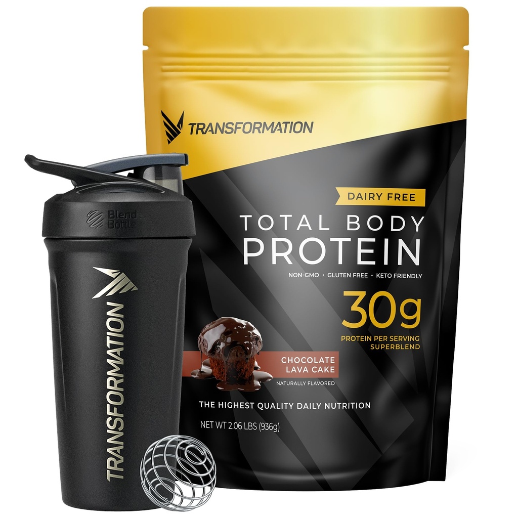 Transformacja Czekoladowy proszek protein & Performance Izolacja Shaker Butelka 124; 30G Wielobiałkowe Supermieszanka 124; Kolagen Peptydy, Jajko Biały & Mieszanka roślin 124; MCT Olej Acids 124; BCAA Amino Kwasy