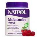 Natrol 10 mg gumki melatoninowe, wsparcie snu dla dorosłych, suplementy melatoninowe dla osób śpiących, 90 gumek truskawkowo-aromatycznych, 45 Day Supply