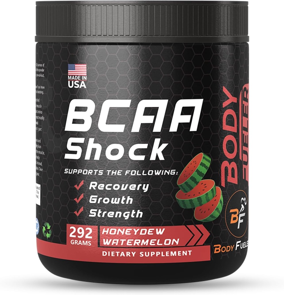 Amino Acid Energy Powder z BCAA, Najlepszy Intra & Post Workout Recovery Drink, Odzysk mięśni i Endurance Proszek z BCAA Wspiera wzrost mięśni, Honeydew Flavor, 292g - Made in USA