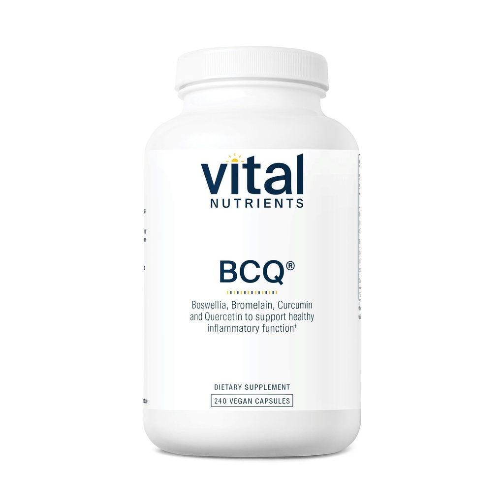 Vital Nutrigents BCQ XI124; Vegan Boswella, Bromelain, Curcumin & Quercetin Supplement XI124; Joint Supplement Supplement XI124; Supports Sinus & Digestive Health XI124; Gluten, Dairy, Soy Free XI124; 240 kapsułki