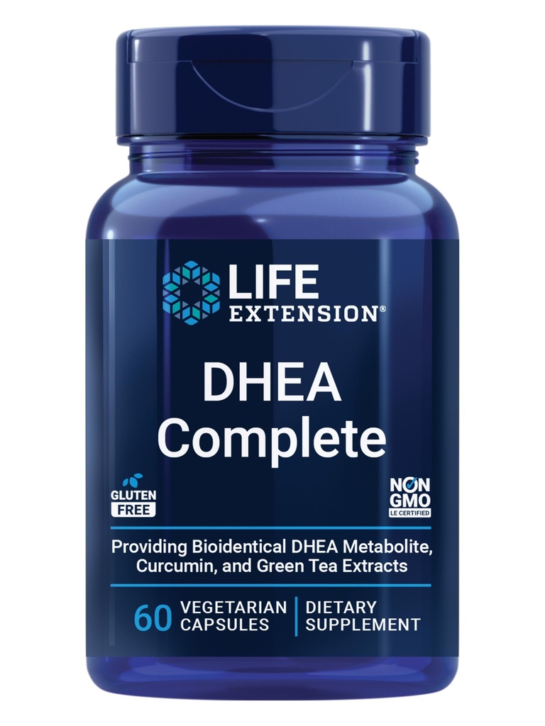 Life Extension DHEA i 7- Keto DHEA Kompletne kapsułki wegetariańskie do maksymalizacji wsparcia zdrowej masy ciała & nastroje, Lean Muscle Mass, Libido & More, Non-GMO, Gluten- Free, 60 Count