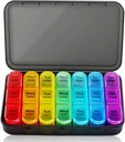 Cotygodniowy Pill Organizator 3 razy dziennie, 7 Dzień Pill Box Duże Komory Moisture- Dowód Pill Case, Codzienne Przenośne Podróże rano Wieczorny Pill Container, dla Olejki rybne, Witaminy, Suplementy