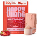 Szczęśliwy Viking Truskawkowe Protein + Superfoods Proszek, Stworzony przez Venus Williams, 20G Białko, Niski Carb, Keto, Wegan, Gluten- Free, Non-GMO, Superfoods, Kompletna wymiana posiłków, 1 pojemnik (24 oz.)
