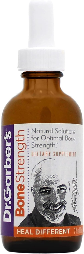 Dr Garber Natural Solutions Bone Siła jamy ustnej Dropsy-Gemmoterapia Płyn Suplement Biologiczny 124; Poprawa wytrzymałości i gęstości kości, Przywracanie i Utrzymanie zdrowia kości & Lepsze wchłanianie wapnia i witaminy D- 60ml