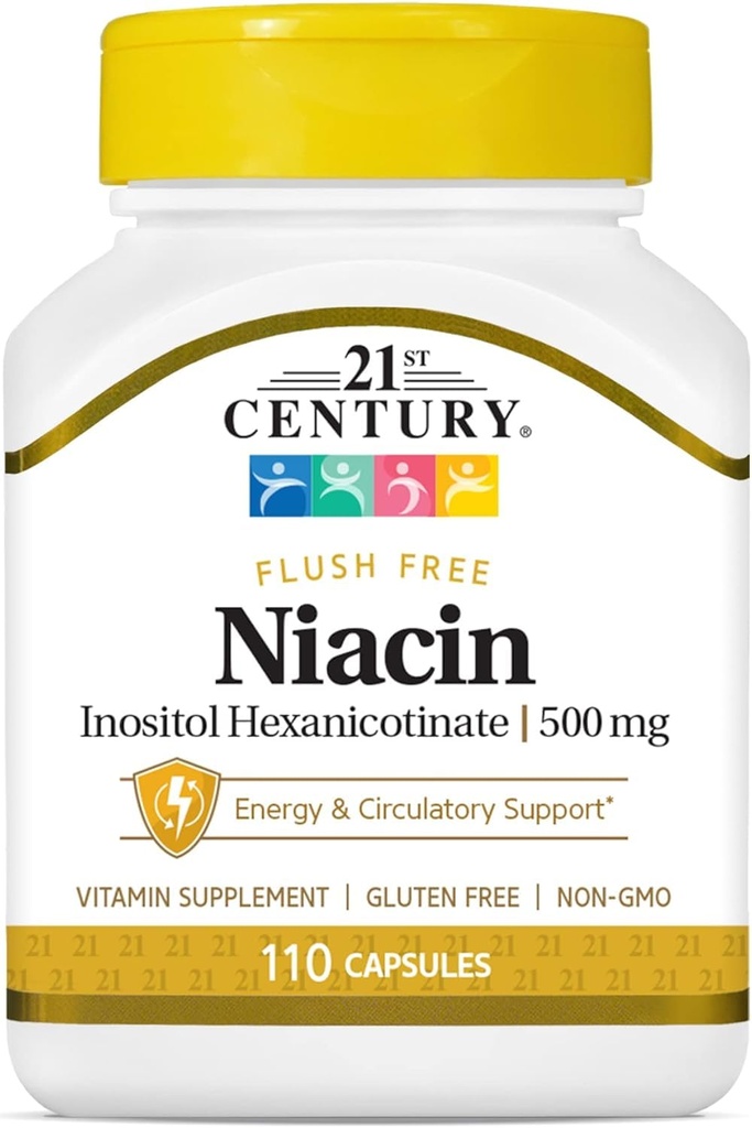 Niacyna Flush Free 500 Miligramów 110 Kapsułki