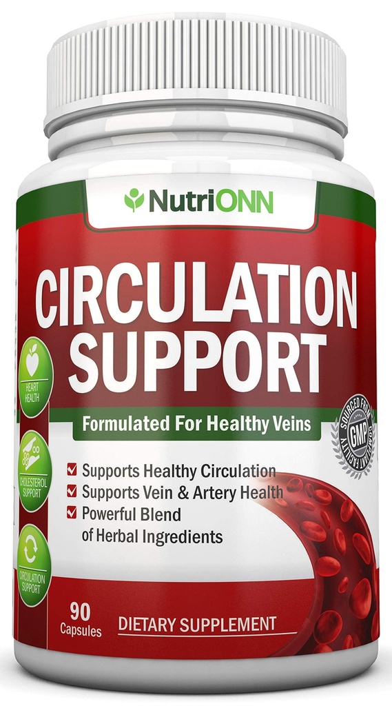 Wsparcie krążenia krwi - All Herbal Supplement For Healthy Blood Flow, Arterie i Veins - Promotes Leg Comfort - Z Hawthorn, Niacin, L- Arginina, Broom Rzeźnika, Cayenne Pepper, Koń Kasztan