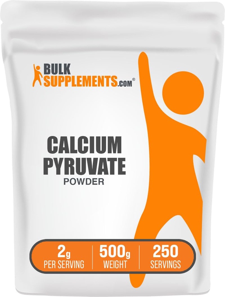 BulkSupplements.com Proszek Pyruvate wapnia - Suplement wapnia, Suplement Pyruvate - Unflavored & Gluten Free, 2g na Serving, 500g (1.1 lbs) (Opakowanie po 1)
