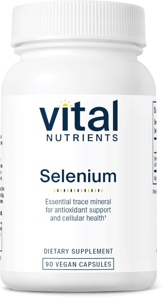 Vital Nutrigents - Selenium - Potężne przeciwutleniacze - 90 Kapsułek wegetariańskich na butelkę - 200 µg