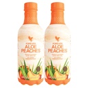 Forever Living - Aloe Peaches - Pure Aloe with Real Peach Flavor - supports trawienie i odporność - Vegan and gluten- Free - 33,8 fl oz (2- Pack)