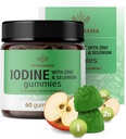 HERBAMAMA Jod Gummies - Jod potasu, Cynk i Selen do immunologicznej obrony i wspomagania mózgu - Wegański, niezmodyfikowany genetycznie suplement immunologiczny - 60 Pectin- Based Apple- Flavored Chews