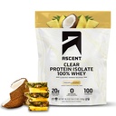 Aspect 100% Przezroczysty proszek z białka serwatki - Post Workout Isolate białka serwatki, Zero sztucznych aromatów i słodzików, Gluten Free, 5,5 g BCAA, 2,1g Leucyna, Essential Amino Acids, Ananas Coconut, 20 Serv