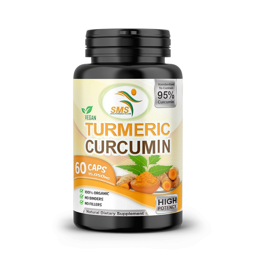 Czysta kurkumina Turmerowa 1000 mg Czarny pieprz Ekstrakt 95% CURCUMINOIDS, Nie GMO, Zwiększona absorpcja, Bez glutenu, 500 mg 60 Kapsułki wegetariańskie