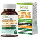 Suplement Turmerowy Hrx - Suplement immunologiczny, Suplement do Wzmacniacza Metabolicznego Joint Supplement with Turmeric Curcumin, Boswellia, Curcuma & Black Pepper Extract - 60 Kapsułek