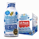 Witamina Energia Immune + Dodatkowa Siła Energia Shot Blue Malina 48 Pack, 260mg Naturalna kofeina, B- Witaminy, Citicoline, Zielona herbata, Immunitet & Focus Support, Zero cukru, Gluten- Free 1.93 fl oz