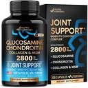Glukozamina Chondroitin MSM Kolagen 124; FSA HSA Kwalifikowalne 124; Suplement do wspólnego wsparcia 2800 mg 124; Wyprodukowany w USA 124; FSA Zatwierdzone produkty 124; Elastyczność Nutritional Vitamin 124; Dla mężczyzn i kobiet, 120 Kapsułki