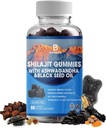 Shilajit Gummies, Shilajit, Resin, 85 + Ślad Minerały, Kwas Fulvic, Fitonutrienty, Witamina C, D, B12, Ashwagandha, Chaga Mushroom, Turmeric, dla energii, Wsparcie immunologiczne