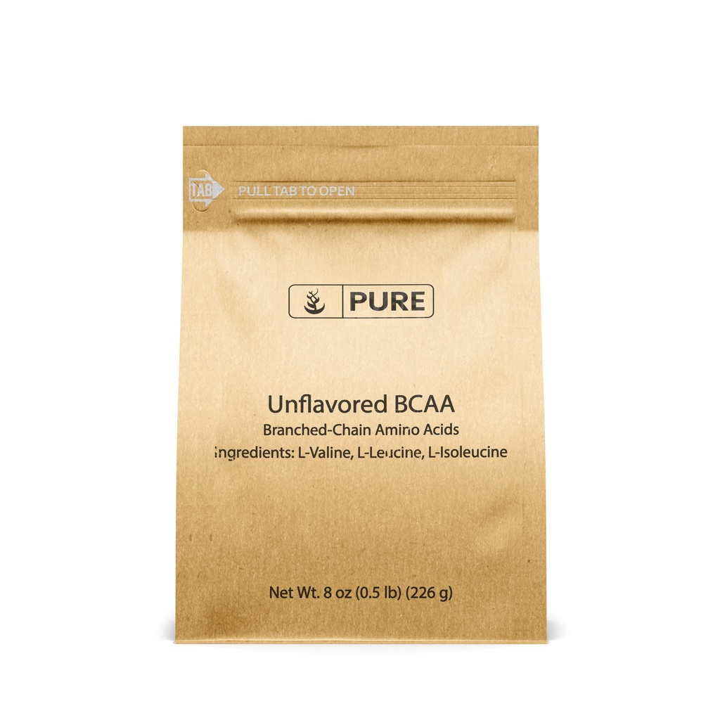 Pure Original Ingredients Unflavored Instantised BCAA (8oz) Proszek, Rozgałęziony łańcuch esential aminoacids, Suplement