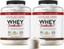 3- in-1 Proszek z białka serwatkowego Nieflawowany 2 x 5lb - 30 g białka z serwatkowego hydrolizatu, izolacja i koncentrat na porcję - Non-GMO, Soyfree, Sugar- Free - 126 Służenie