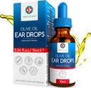 Medi klasy Olive Oil Drops do usuwania woskowych i zablokowanych uszu, 10 ml - 100% Natural Ear Wax Removal Drops z kroplomierzem kroplomierzem pipetki i usuwa utwardzony Wosk ortopedyczny Buildup - Advanced Ear Wax Drops