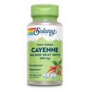 SOLARAY Cayenne Pepper 450 mg < 124; 100 000 jednostek ciepła < 124; Zdrowa dieta, cyrkulacja, Metabolizm i wsparcie układu sercowo-naczyniowego < 124; Non-GMO < 124; 100 VegeCaps