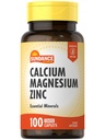 Sundance Wapnia Magnezu Cynk 124; 100 Kaplet 124; Esential Mineral Supplement Equipment 124; Wegetarianin, Non-GMO, i Gluten Free Formuła