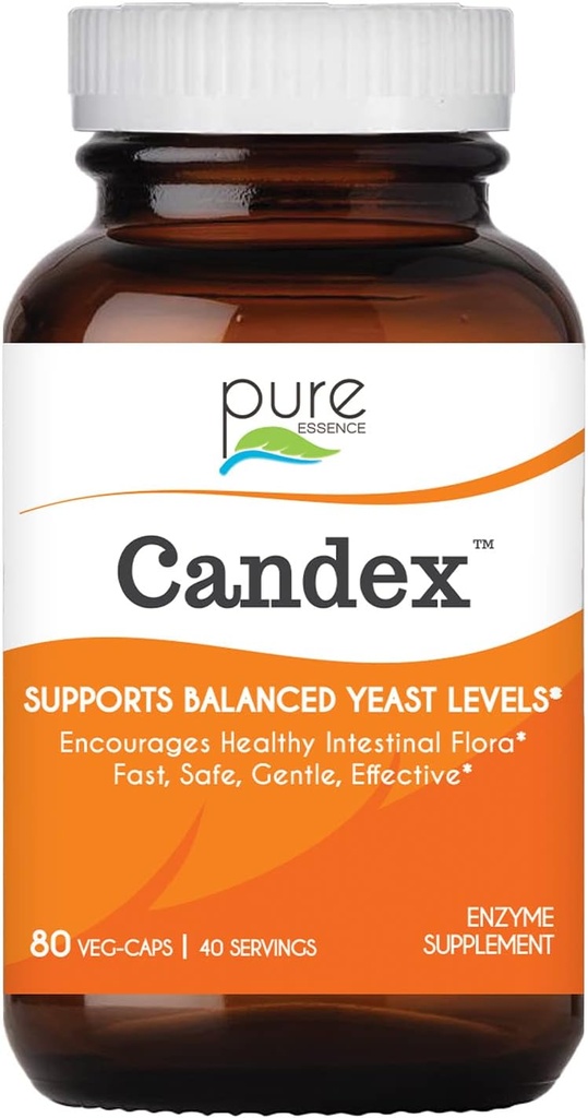 Suplement Candex Czystej Esencji - Suplement do Yeast Overgrowth z Enzymami Digestive, Leczenie Probiotyczne Zakażenia Yeast dla mężczyzn i kobiet - 80 Kapsułki